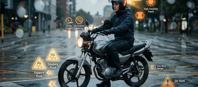 Débuter en 125 sous la pluie
